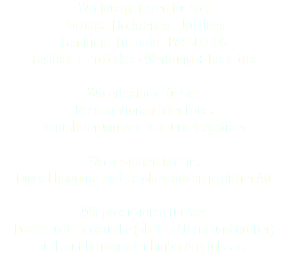 Wir fotografieren für Sie: Porträts · Hochzeiten · Jubiläen Familien · Freunde · PASSFOTOS Fashion + Produkte · Werbung + Industrie Wir erledigen für Sie: Restaurationen alter Fotos Digitalisierung von Dias und Negativen Wir gestalten für Sie: Digital Imaging und Fotokreationen jeglicher Art Wir produzieren für Sie: Poster und Fotodrucke (ab 30 x40 cm und größer) auch auf Leinen oder hinter Acrylglas ua.
